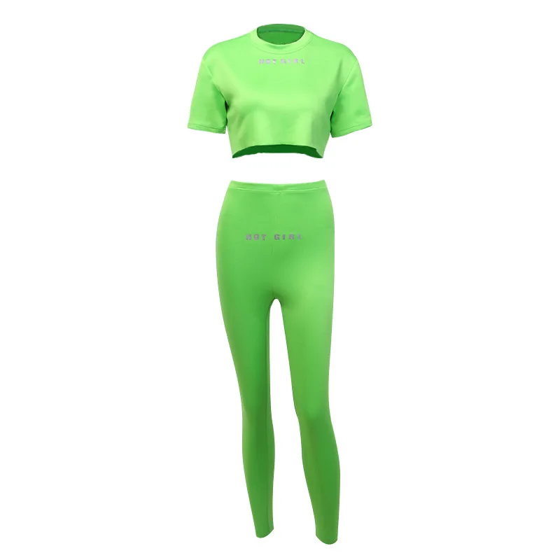 Комплект из двух предметов топ и штаны Женская осенне зимняя одежда с буквенным