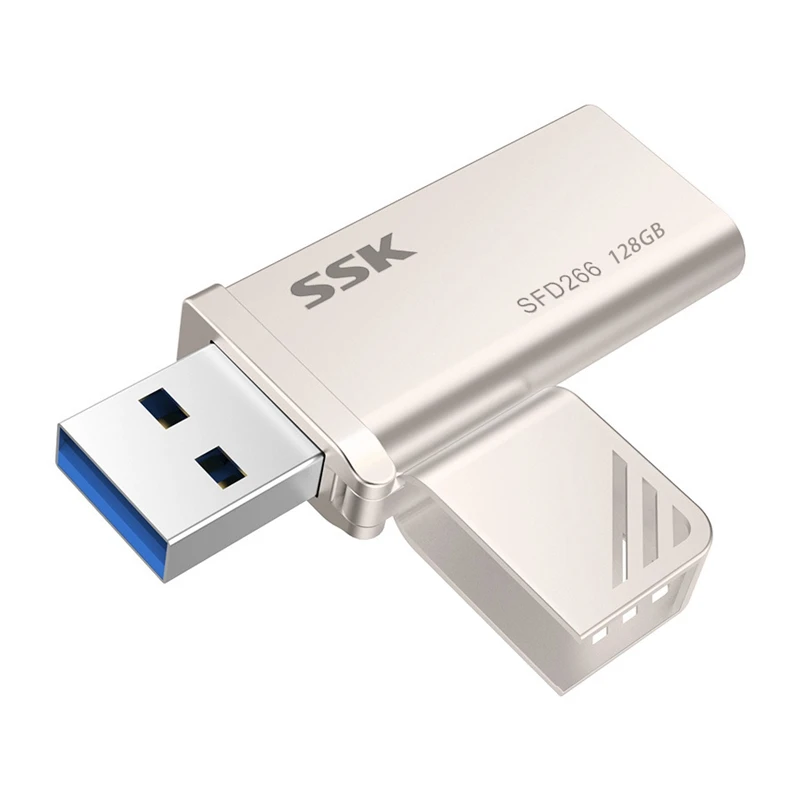 Флэш накопитель SSK SFD266 128 ГБ USB 3 0 флэш со скоростью до 5 Гбит/с с цельной крышкой