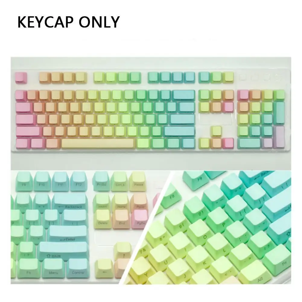 104 клавишный колпачок для клавиш градиентный Радужный цвет OEM профиль гравировка