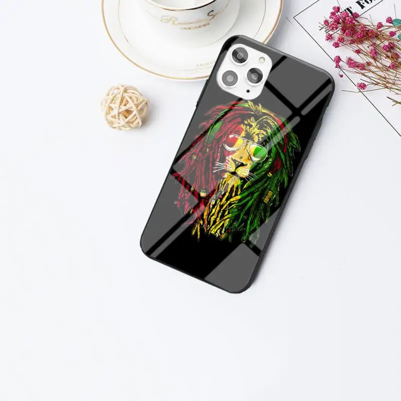 

B-Bob Marley Hards Phone Case For IPhone 6 6s 7 8 Plus X Xs Xr Xsmax 11 12 Pro Promax 12mini Tempered Glass