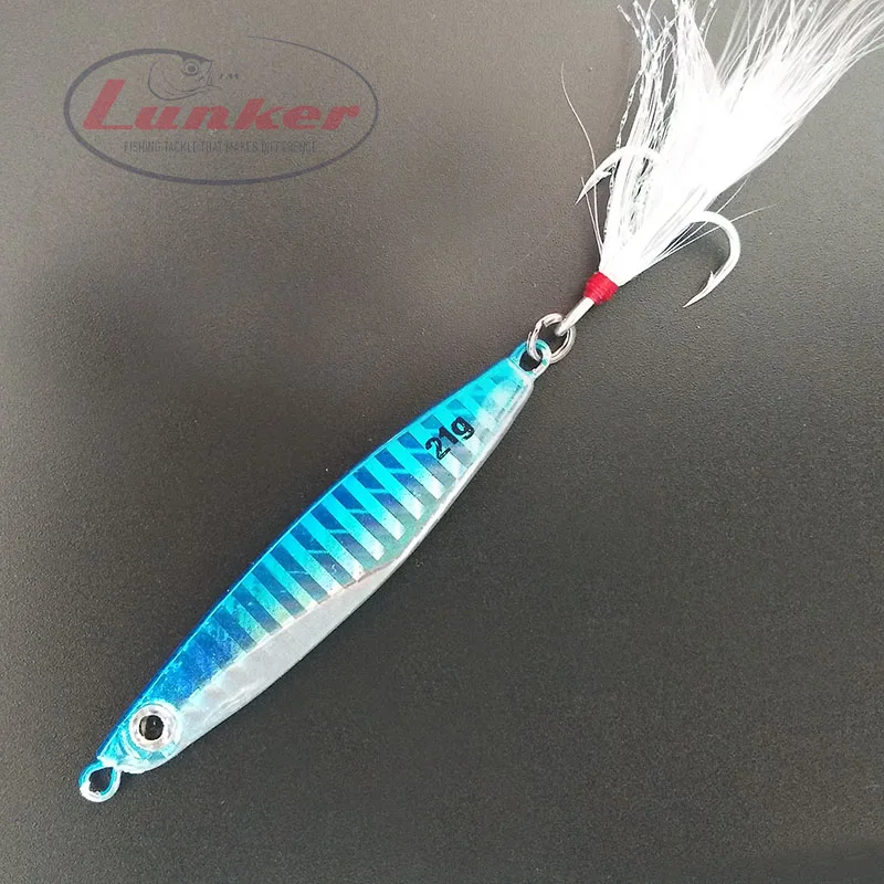 Металлический морской джиг Lunker 7 г 10 14 17 21 30 микро джиггинг длинная блесна для