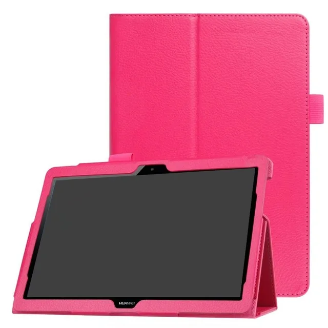 Ультратонкий защитный чехол-подставка литчи для huawei MediaPad T3 10 AGS-L09 AGS-W09 AGS-L03 9,6 дюймов - Цвет: Rose Red