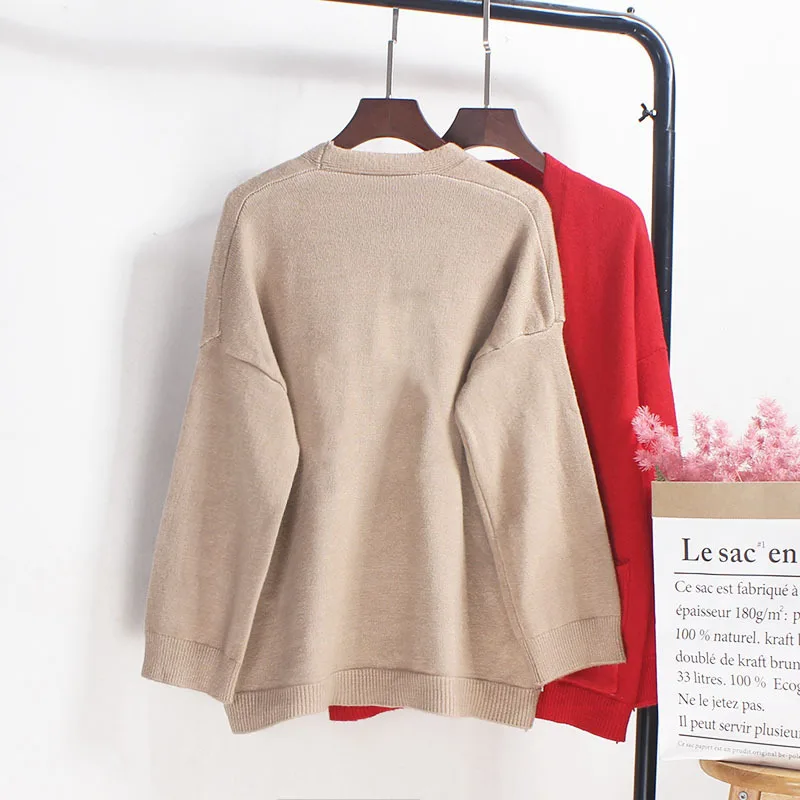 Кардиган OMCHION Женский Осень зима 2021 однобортный трикотажный Повседневный