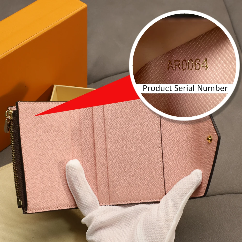 

Top Quality Ladies Folding Wallet Leather Wallet Cute Coin Purse Credit Card Clip Dust Bag With Box