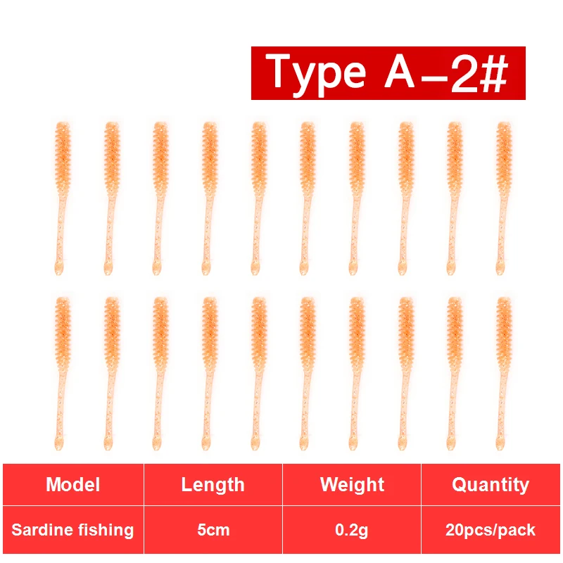 Искусственная рыболовная приманка с микрокорнями для ловли сардины 20 цветов