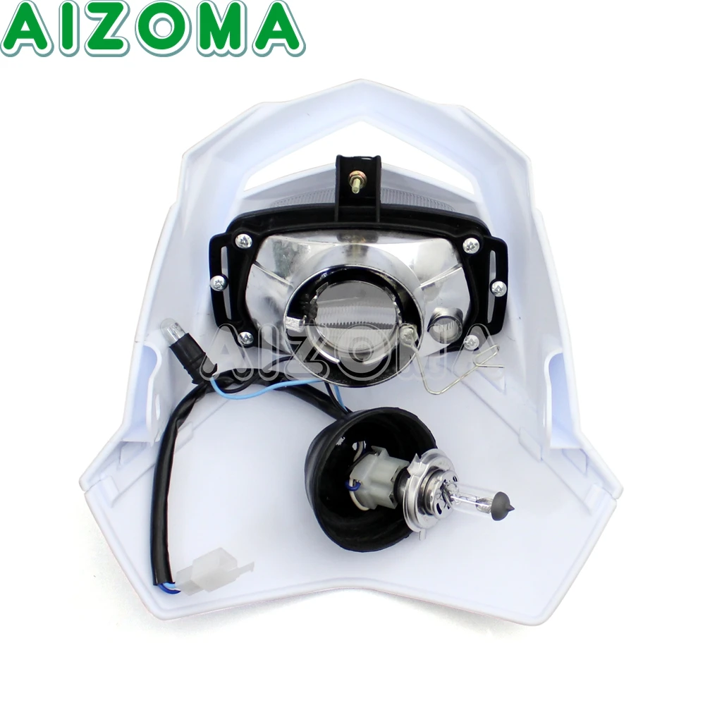 Универсальная маска для мотоциклетных фар белая внедорожников Yamaha Kawasaki Enduro |