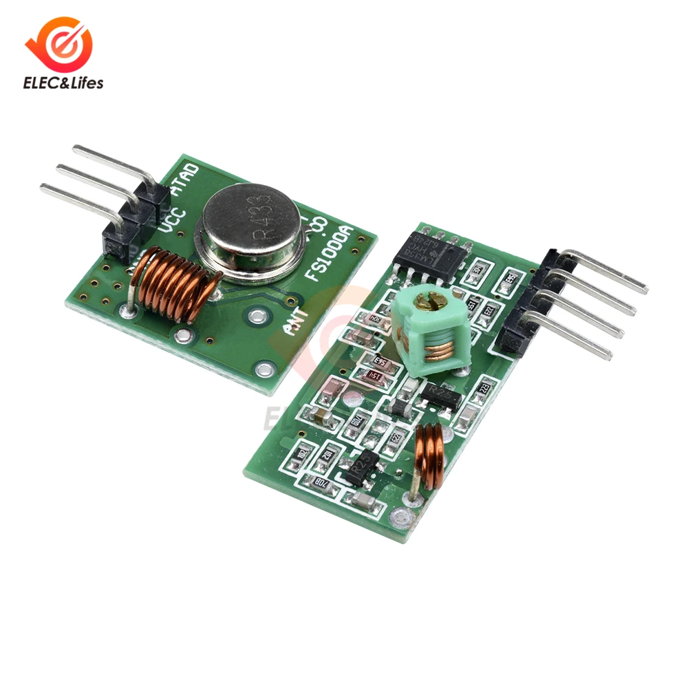 315Mhz 433Mhz RF Wireless Transmitter Module and Receiver Kit 5V DC 433MHZ For Arduino Raspberry Pi /ARM/MCU WL | Инструменты