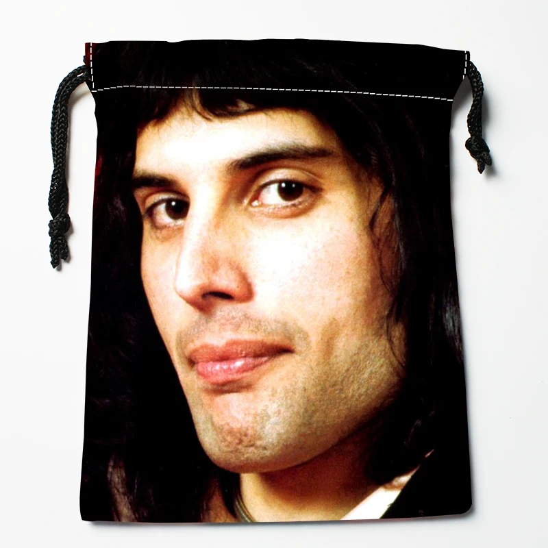 Новое поступление Freddie Mercury сумки на шнурке с принтом 18x22 см Мягкая атласная ткань