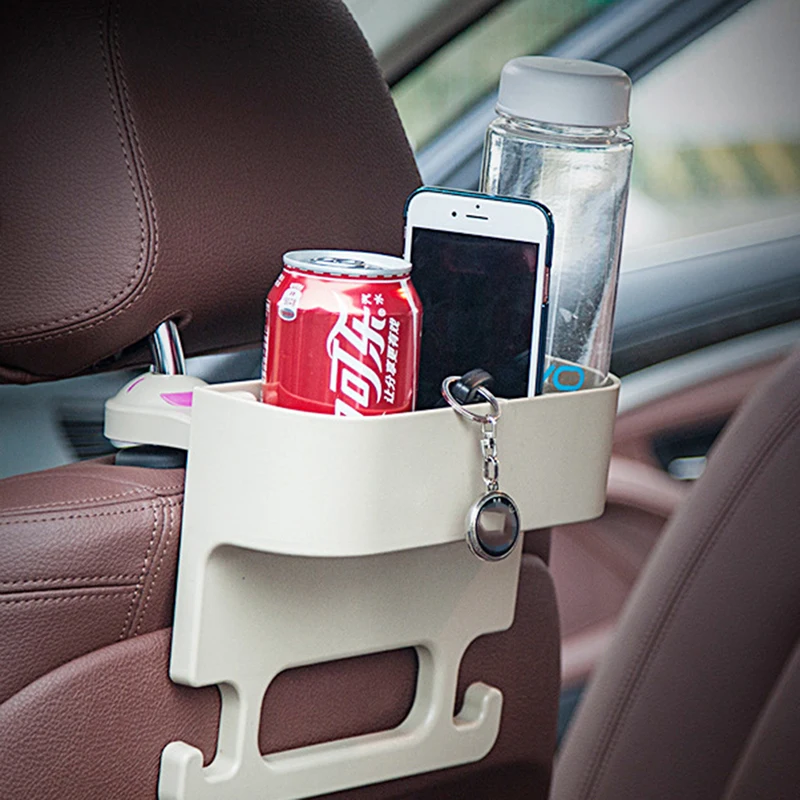 

Подвесная коробка-органайзер на спинку сиденья автомобиля, Универсальная автомобильная многокарманная пластиковая подставка для чашек, д...
