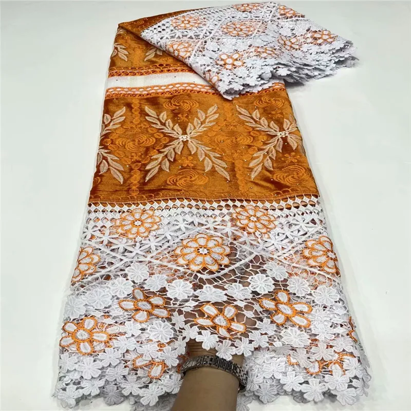 Темно-синие последние французские нигерийские кружевные ткани высокое качество