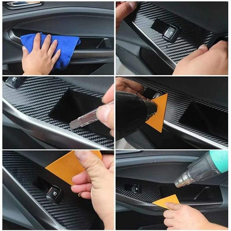 Pcmos интерьер центральная консоль углеродное волокно литье Наклейка Наклейки для