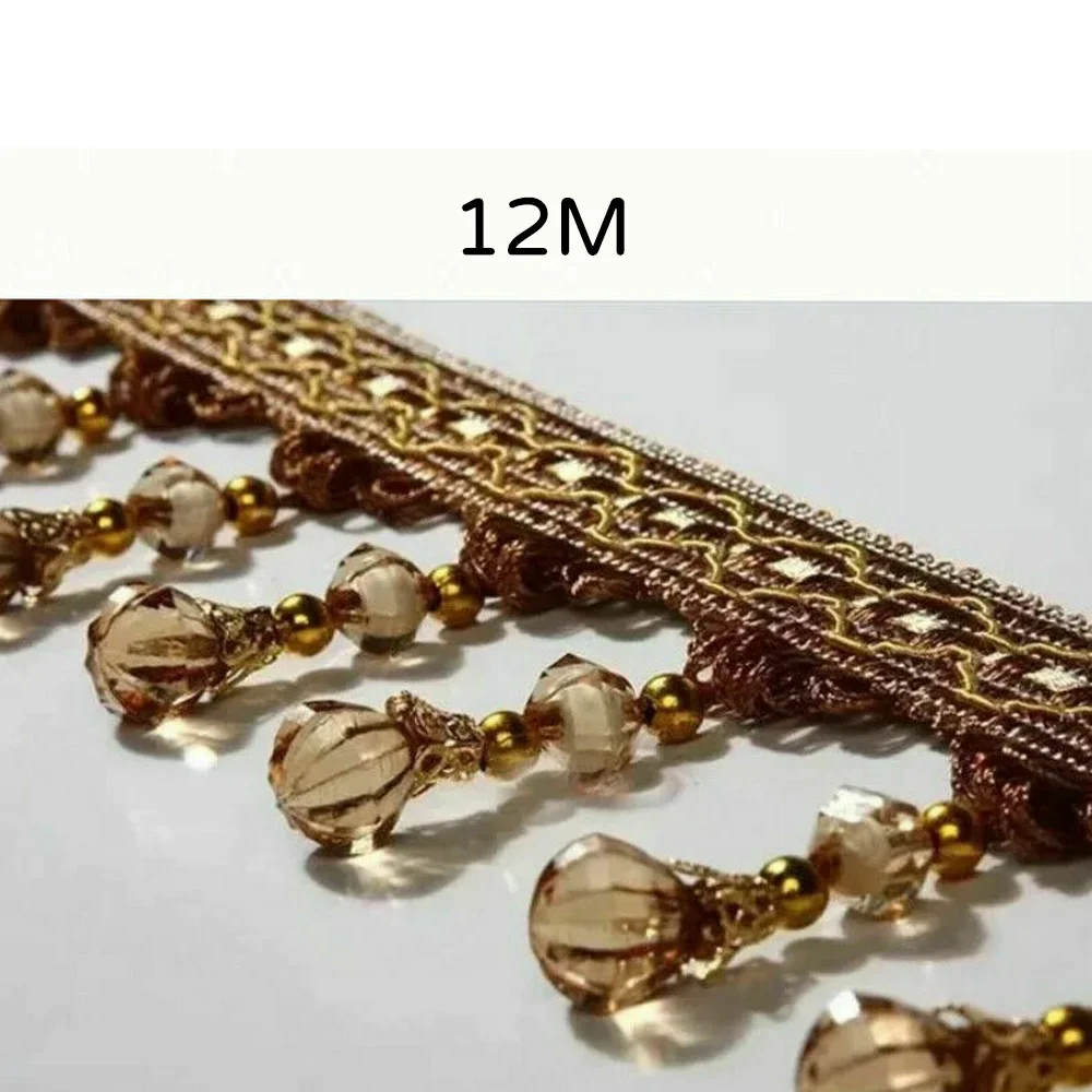 

European Style Curtain Sewing Trim Tassel Beaded Lace Fabric Crafts Garment Home Decoration Diy Curtain Accessories