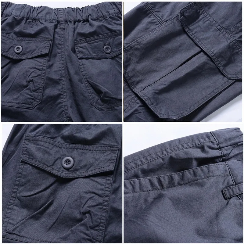 

Men's Cargo Pants Mens Casual Multi Pockets Military Large size Tactical Pants Men Outwear Army Straight slacks Long Trousers