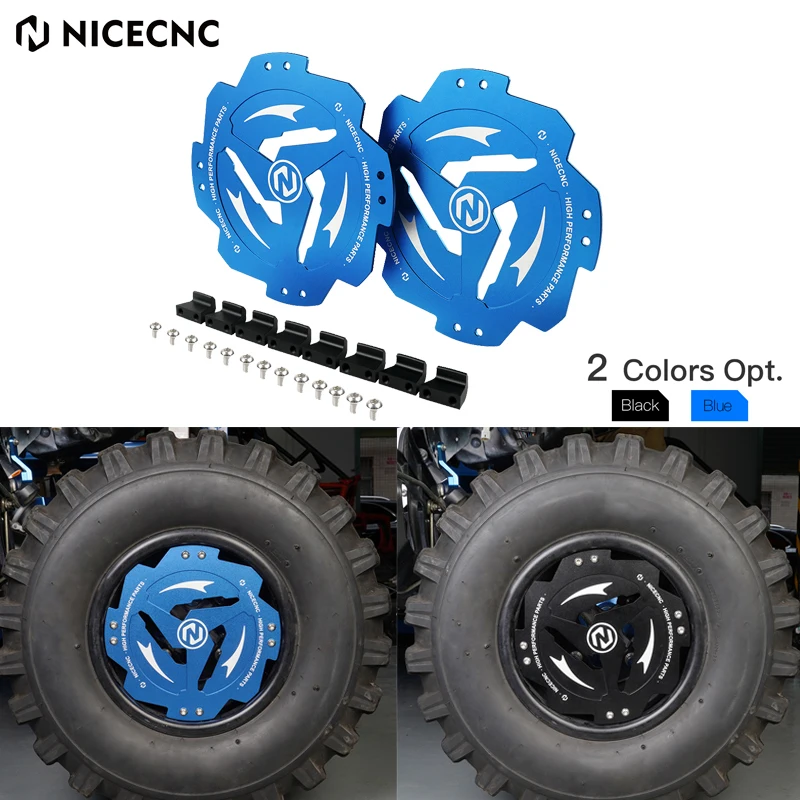 NiceCNC ATV Front Rear Wheel Hub Guards Protectors for Yamaha YFZ450R 2014-2022 YFZ450 2017 RAPTOR YFM 700 700R 2014-2022