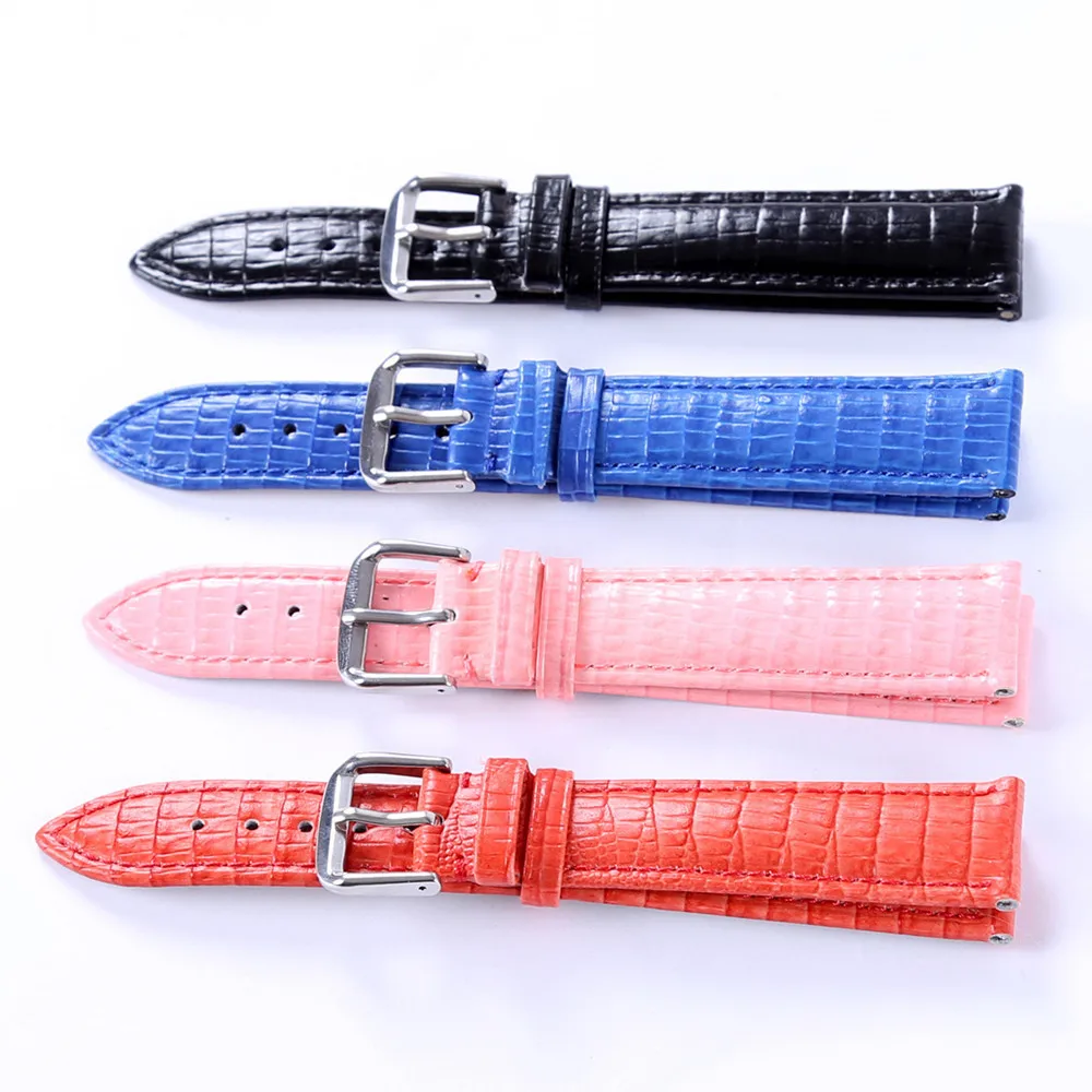 Водонепроницаемые часы из натуральной кожи ремешок 12 мм 14 16 18 20 22 Ремешки для