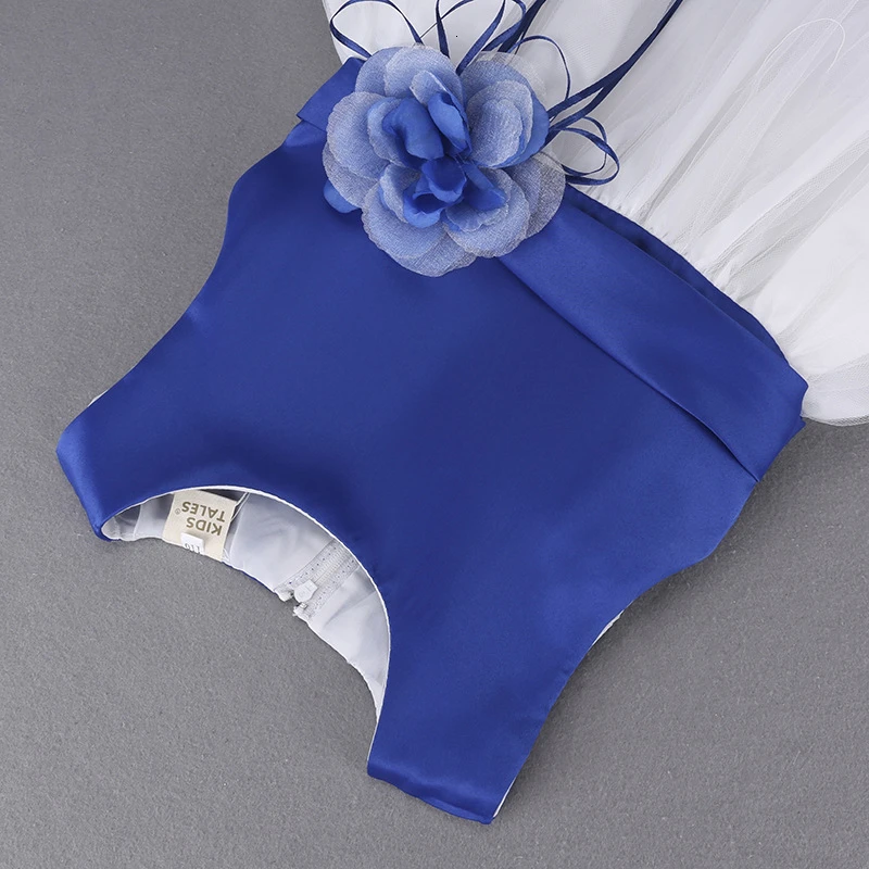 Вуаль вечерняя одежда платье принцессы для девочек детская Платья с цветочным