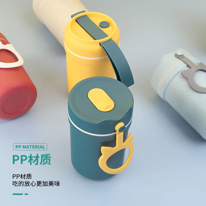 Чашка для завтрака с крышкой ложка микроволновая печь молочная чашка маленькая