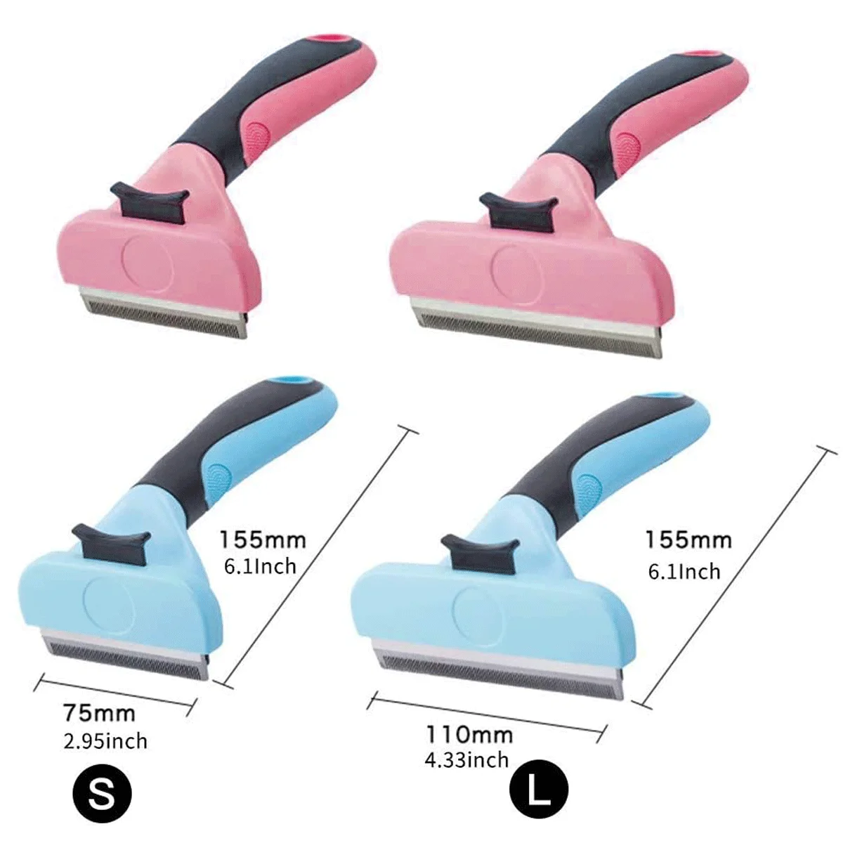 

Pet Grooming Brush Professional Self Cleaning Deshedding Tool for Dogs and Cats Hair, Effectively Reduces Shedding by Up to 95%