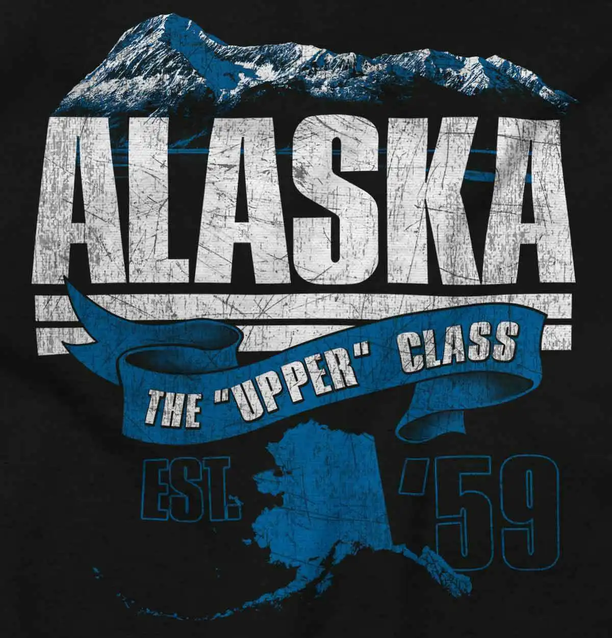 Аляска высшего класса АК карта штата каникулы сувенир женская футболка футболки