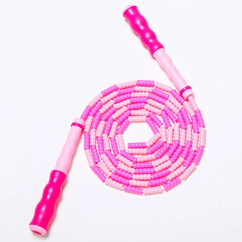 4 упак. Мягкая украшенная бисером скакалка регулируемая спутывающаяся Скакалка