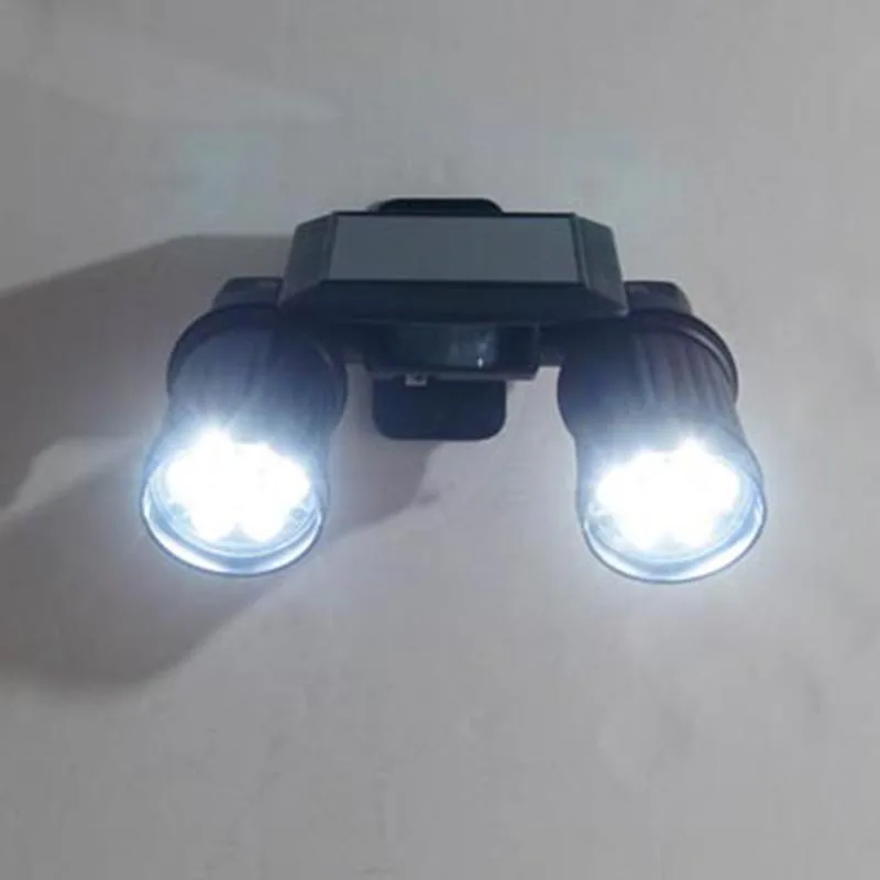 

14 LEDs Solar Motion Sensor Light 2 Heads Outdoor Garden Spotlight Bright Yard Wall Lanp