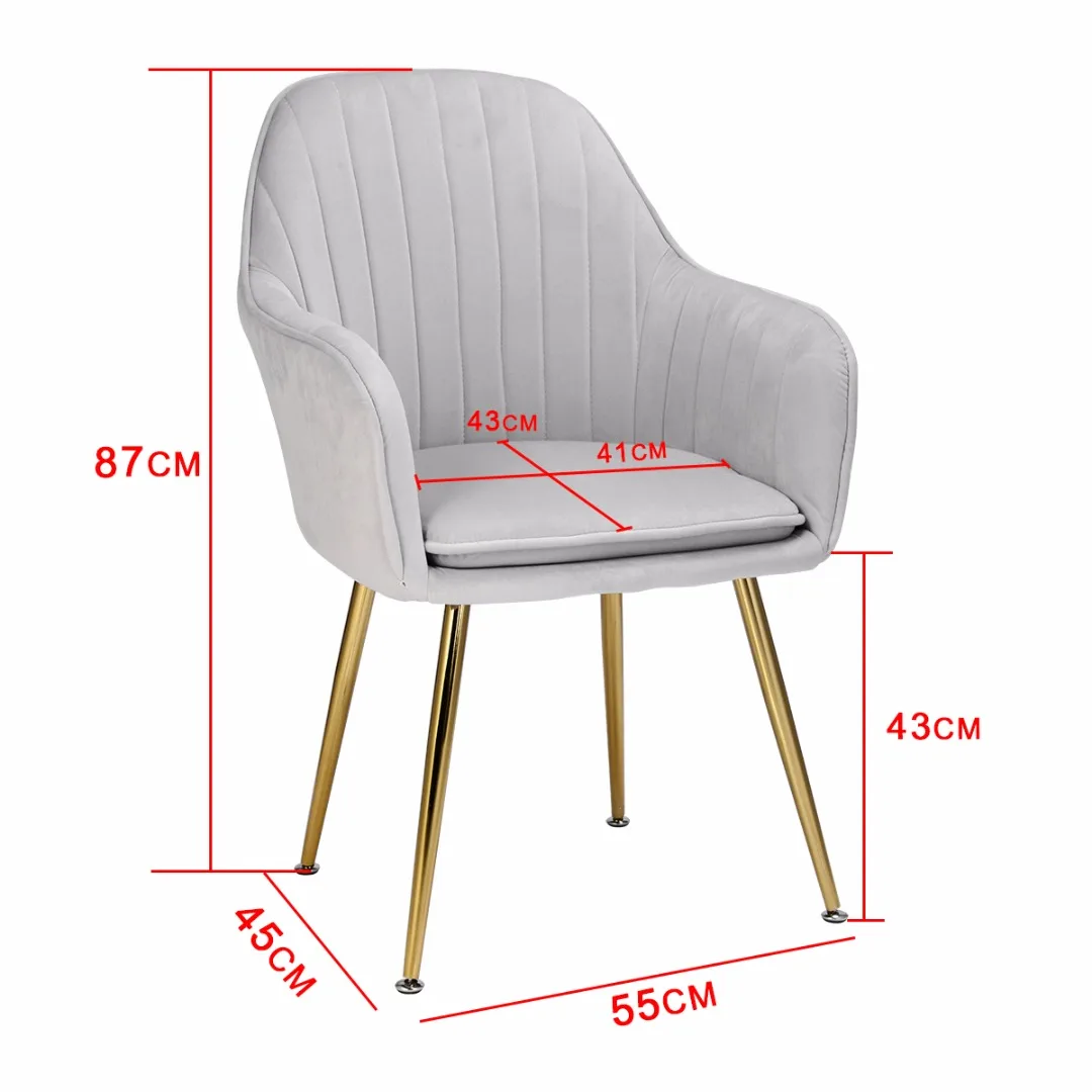 Европейский Стильный обеденный стул Бархатная подушка для макияжа современный