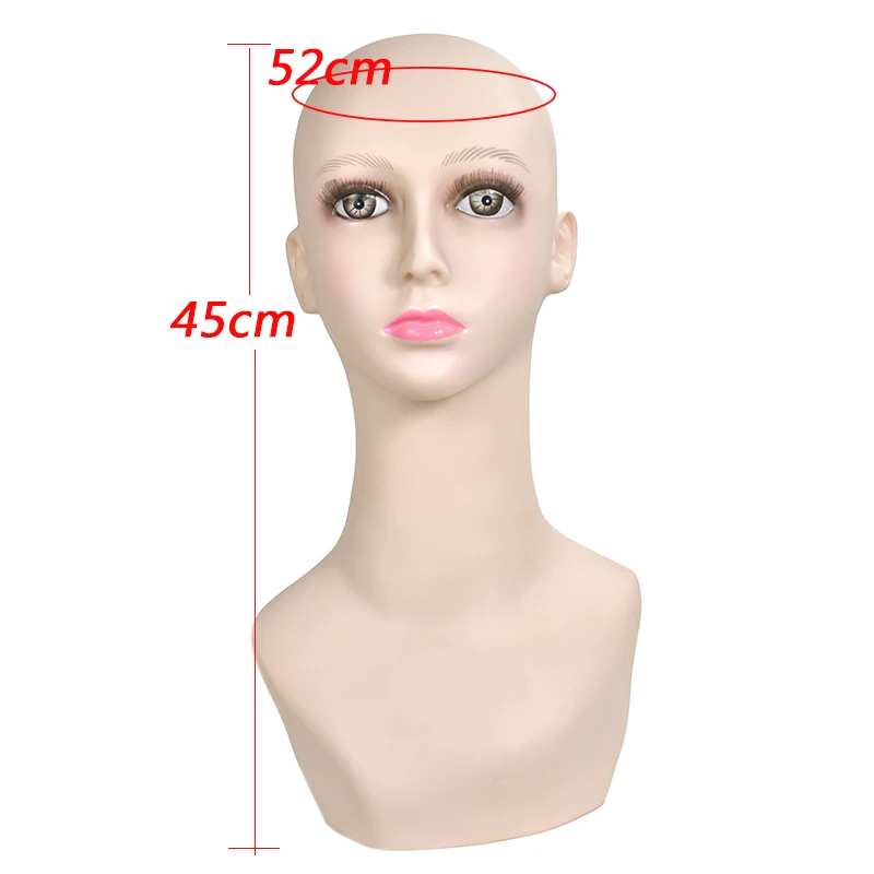Женский манекен головной убор дисплей парик Torso ПВХ учебная голова модель головы