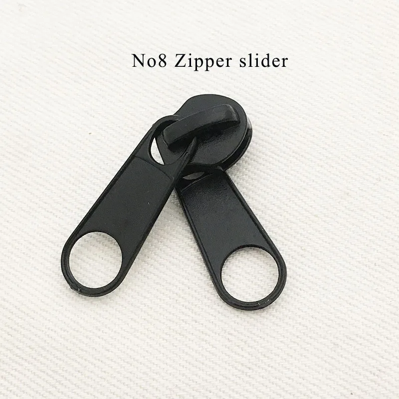 No8black-double 20шт 3#5#8#10# ползунки на молнии для нейлоновой сумки на молнии для багажа, сумки на молнии, сумки с замком, комплекты для ремонта на молнии, аксессуары - Цвет: No8black-double