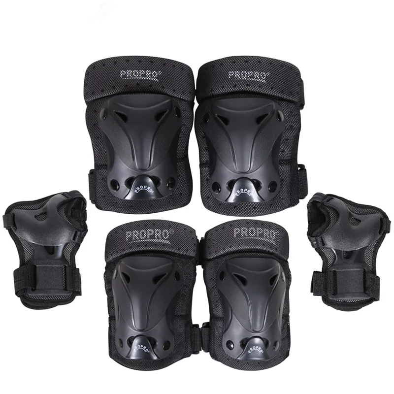 Children/Adult Roller Skating Knee/Elbow/Wrist Pads With Mesh Bag For Skating/Skateboarding/Anti-Fall Field Hockey Shin Guards