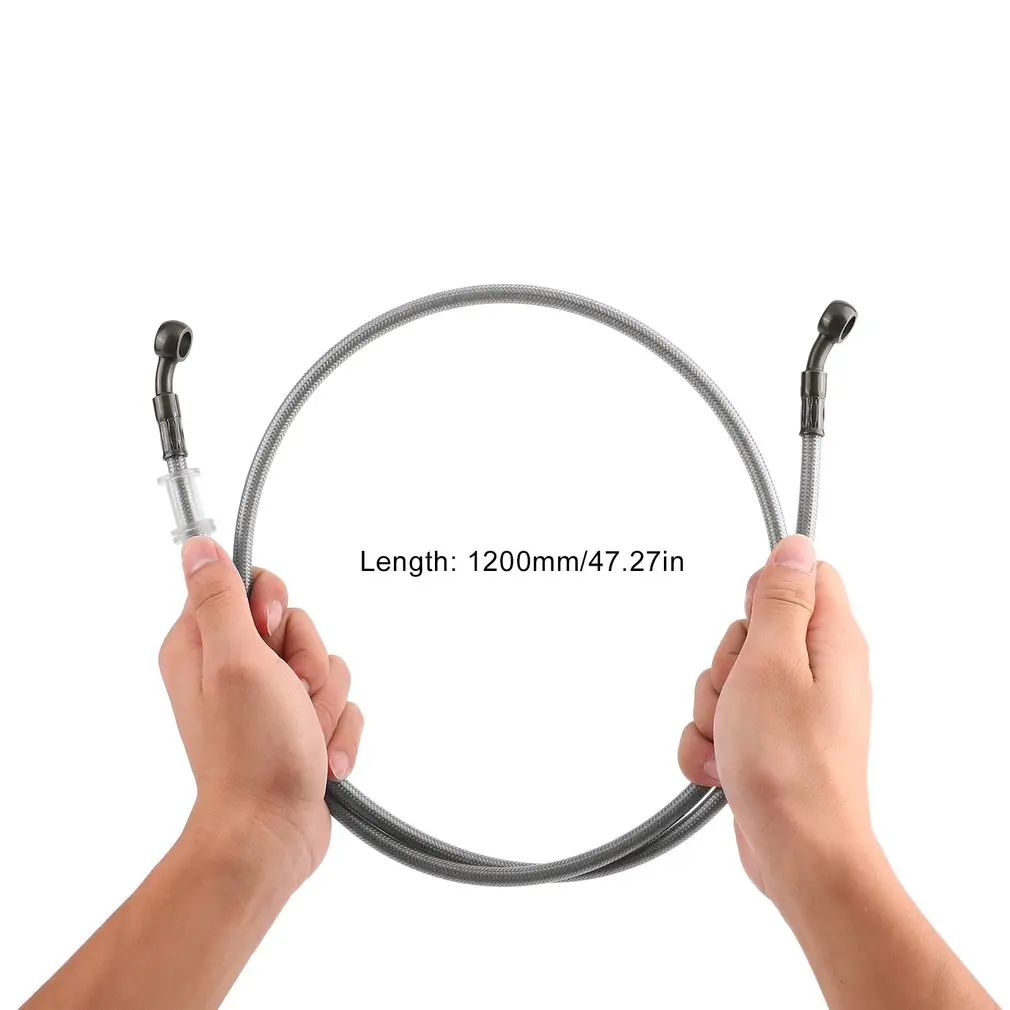 

50cm/60cm/90cm/120cm Motorcycle Brake Pipe Braided Hydraulic Reinforce Brake Clutch Oil Hose Line Pipe Tube for Racing Dirt Bike