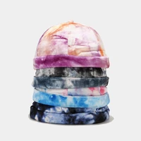 new tie dye landlord hat men and women street hip hop melon leather hat spring and summer outdoor sun cap