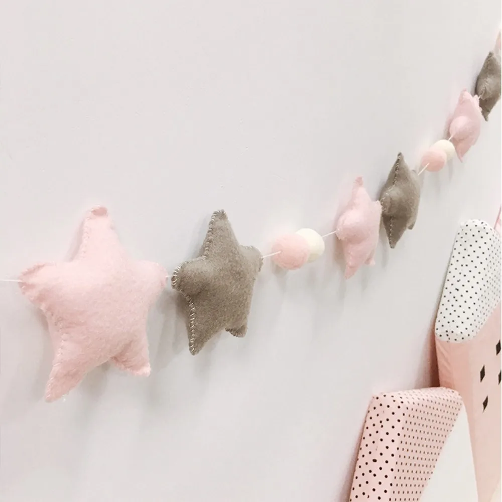 

INS Globe Nordic Baby Room Handmade Star Garlands Kids Room Wall Decorations Props Best Gift For Home Decoration Accessories