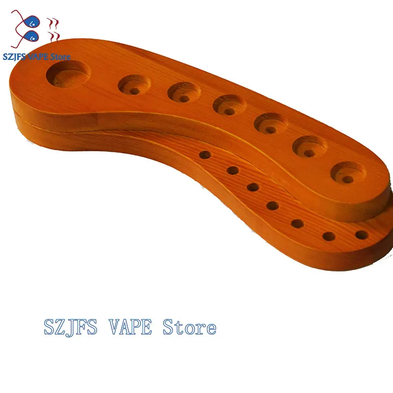 

E Cigarette Display Wooden Base Stand Silicone Vape Stand Shelf Tool Display for DIY RTA RDA RDTA Electronic Cigarette Accessory