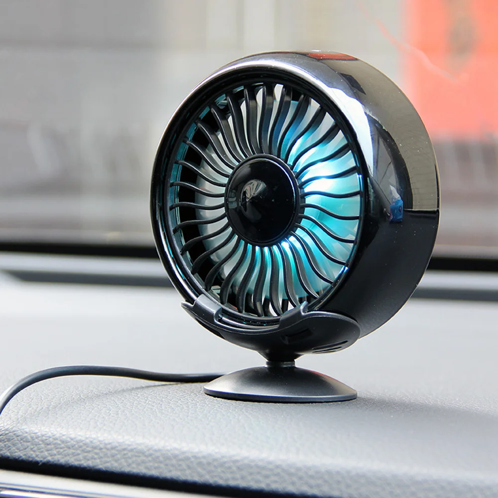 

Car Fan Car Interior Accessories 360 Degrees-round USB Car Cooling Accessories Swing Fan Ventilation Board Su​mmer