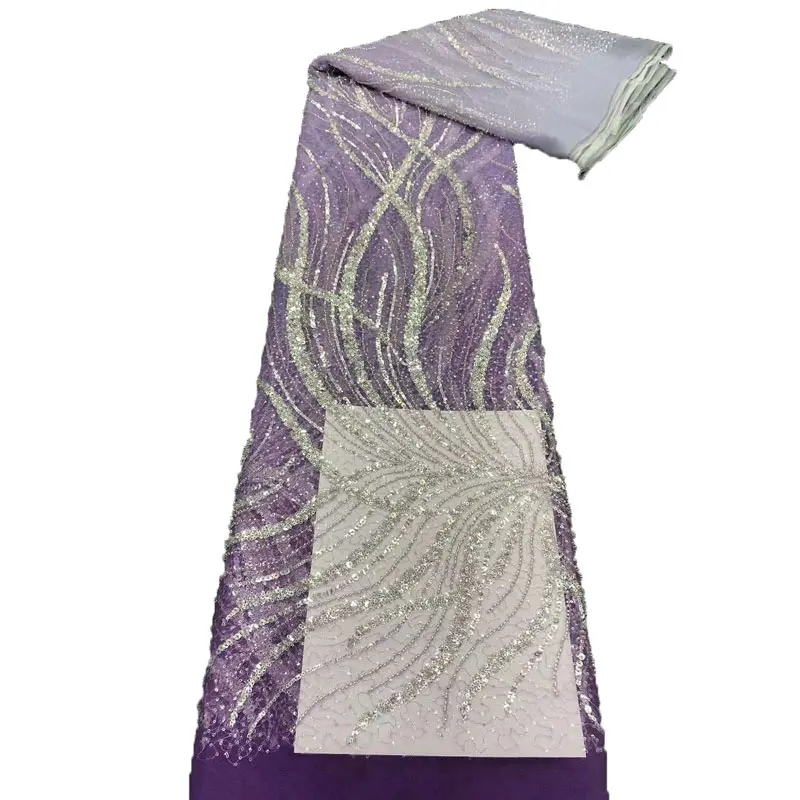 Нигерийская кружевная ткань 2021 Высококачественная вышивка французская тюль