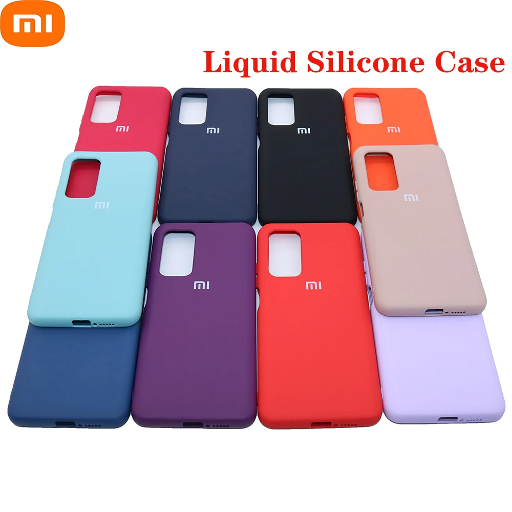 

Original Liquid Silicone Case For Xiaomi POCO X3 X3 NFC X3 Pro Slim Soft Cover For Xiaomi 10T 10T Pro