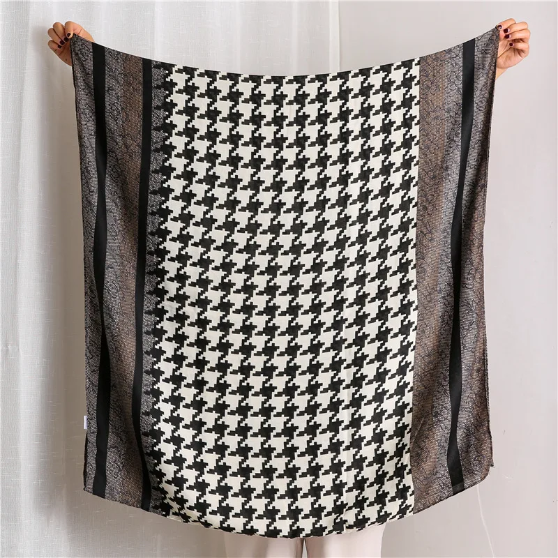 Женская Цветочная вискозная шаль в этническом стиле роскошная шарф с принтом и