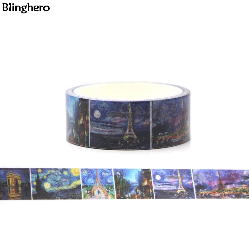 Blinghero картина маслом 15 мм X 5 м Звездная ночь васи клейкая лента маскирующая Лента