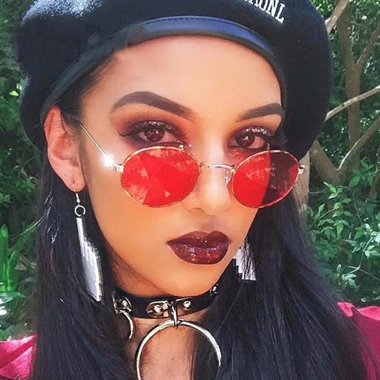

2020 Round Metal Sunglasses Women Classic Small Frame Famous Glasses Brand Designer Eyewear Women Retro Personality Sunglasses