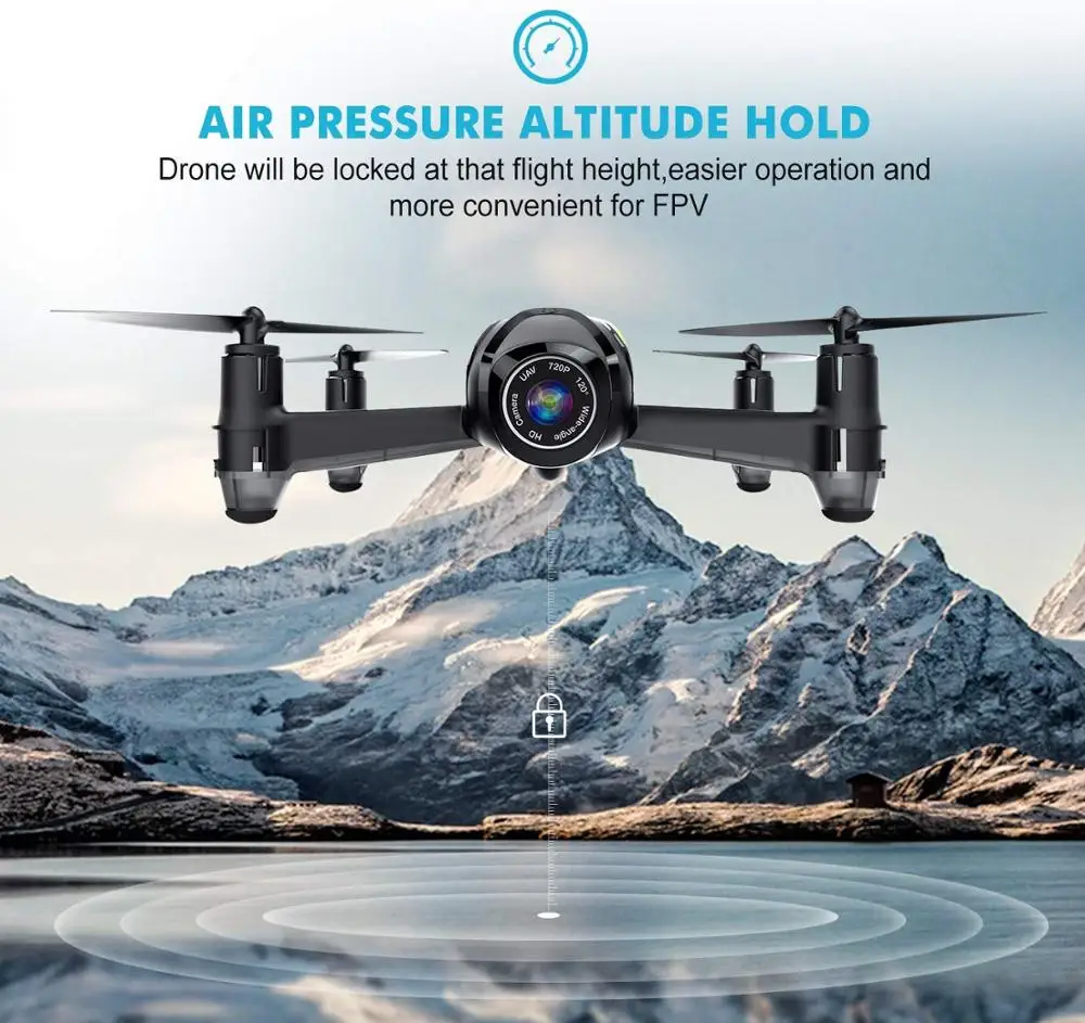 Potensic U36 WiFi FPV RC Дроны с двойной камерой вертолет 720P HD камера Квадрокоптер самолет