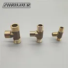 Тройник с наружной резьбой BSP, медный 3-ходовой латунный фитинг для труб 18, 14, 38, 12, 34, 1 дюйм, соединитель для воды