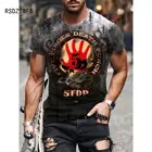 Футболка в стиле ретро, поглощающая пот и дышащая футболка с 3D-принтом и круглым вырезом, 2021