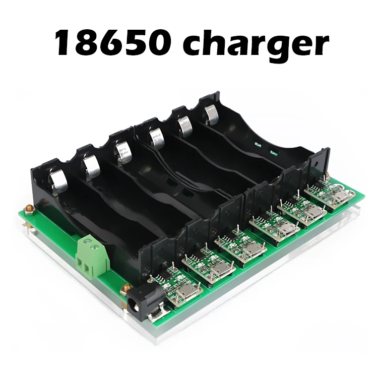 6 слотов 18650 зарядное устройство pcb li ion батарея умное diy usb 5V устройство|Аксессуары