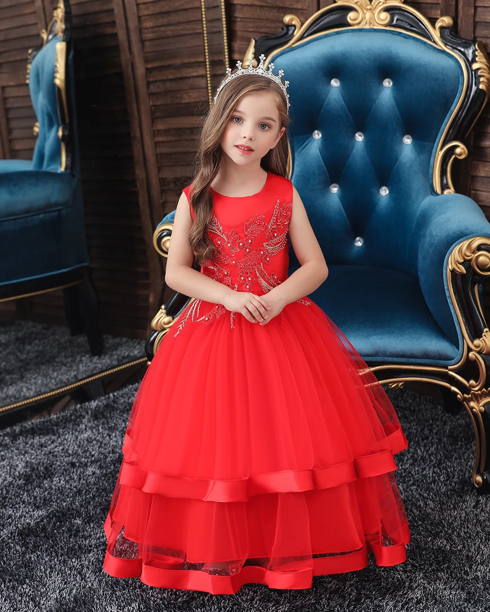 Платье принцессы для девочек Vgiee детские платья праздничные и свадебные