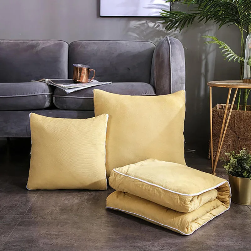 10 цветов s кристальная Бархатная подушка одеяло сплошной цвет портативные