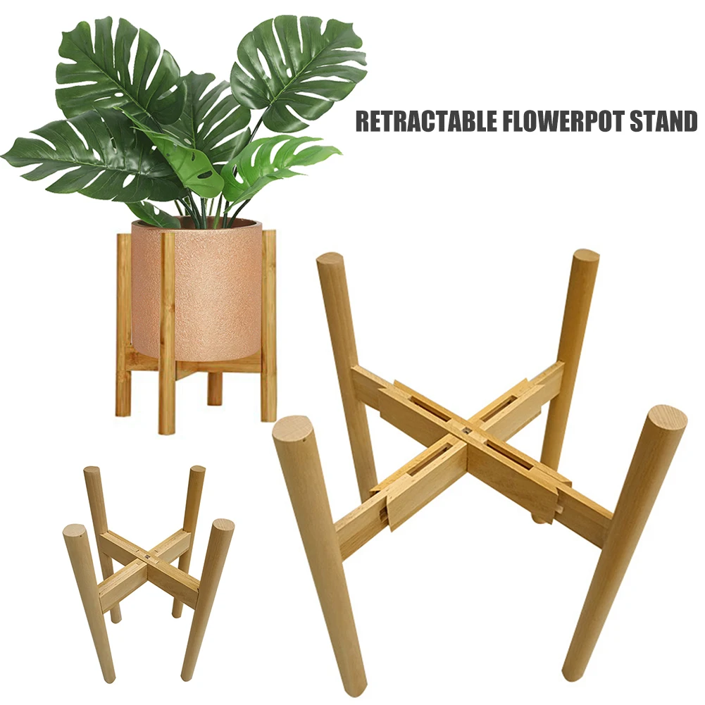 Выдвижная деревянная подставка для цветов 1 шт. напольный цветочный горшок