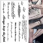 Водостойкие временные английские слова сексуальные романтические татуировки наклейки черные буквы перо боди-арт татуировки дропшиппинг