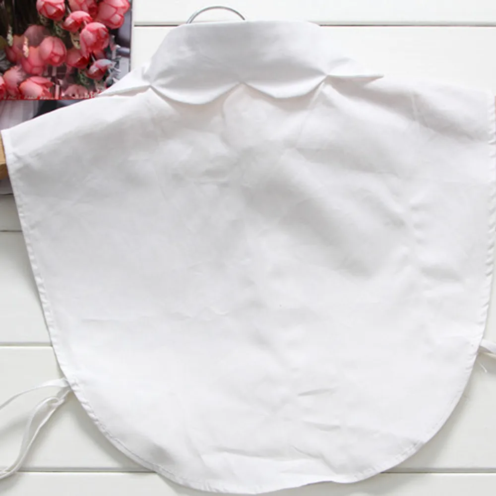 

White Shirt Fake Collar Button Casual Detachable Collar Turn Down Collar False Collar Lapel Blouse Top Women Clothes Accessories