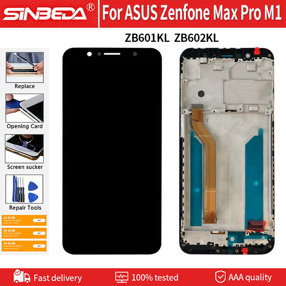 Оригинальный ЖК дисплей 5 99 дюйма для ASUS Zenfone Max Pro M1 ZB601KL ZB602KL сенсорный экран с