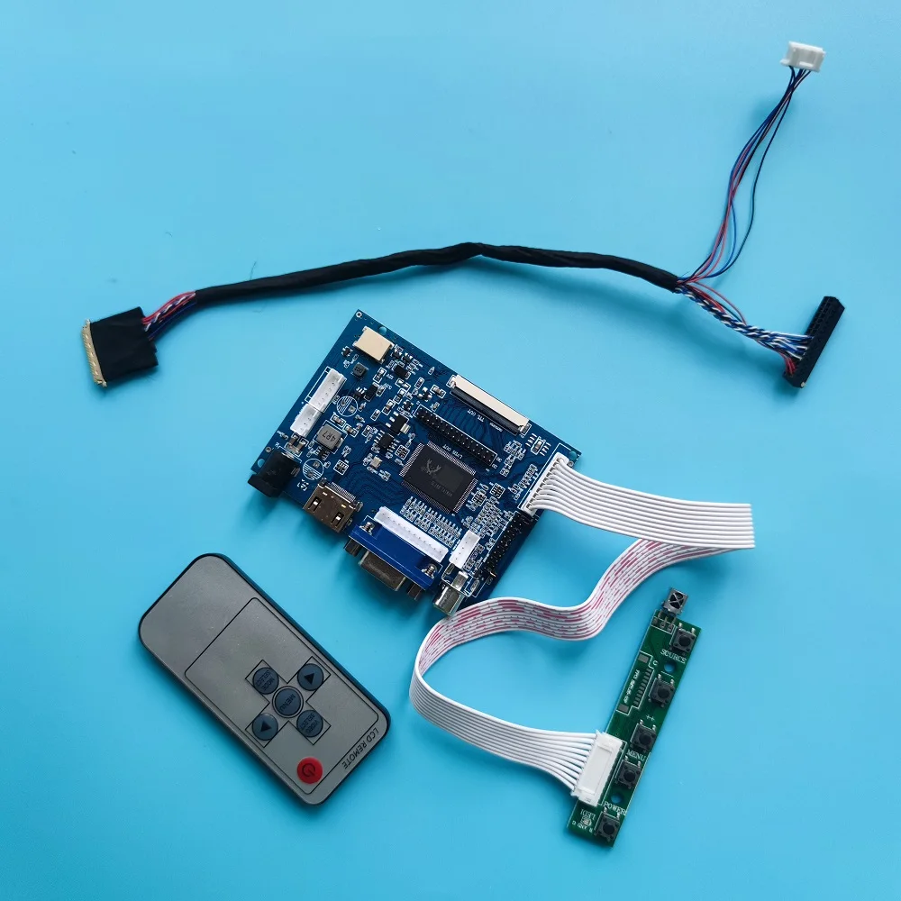 

Kit work for LTN156AT03 1366x768 controller driver board panel 2AV VGA AV LED HDMI-compatible LCD 40pin Screen remote monitor